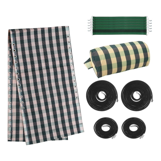 Tela de reemplazo para silla Gravity Uxcell con kit de cuerdas para patio y piscina, verde
