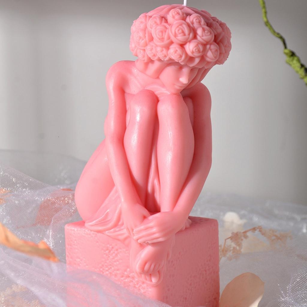 Mother and Kids Silicone Candle Mold Couples Aromatherapy Candle Mould for DIY Craft Soap Cookie Fondant Soap Decor
