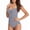 Navy, variant on WREESH Womens One Piece Swimsuit Stripe Swim Suits Fashionable and Camisole Neckline Backless Swimsuit Sleeveless Bathing Suits Navy