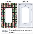 thumbnail image 3 of Yayeee Rocker Switch Wall Plate 1-Gang 4.6"x2.9" Home Decorative Outlet Cover, Green Block Pattern, 3 of 6