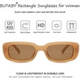 thumbnail image 3 of LAICAIW Lunettes de Soleil Rectangulaires pour Femmes Lunettes de Conduite Rétro 90u2019s Vintage Mode Monture Carrée Étroite Protection UV400, 3 of 7