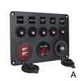 thumbnail image 1 of 5Gang 12V LED Panneau de Commande Voltmètre Voiture Dual J USB-Charger C8P0, 1 of 9
