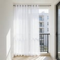 thumbnail image 3 of Nanqianyi White Sheer Curtains with Grommets, Light Filtering Semi Transparent Voile Drapes for Bedroom Living Room, 1 Panel, 52"W x 84"L, 3 of 9