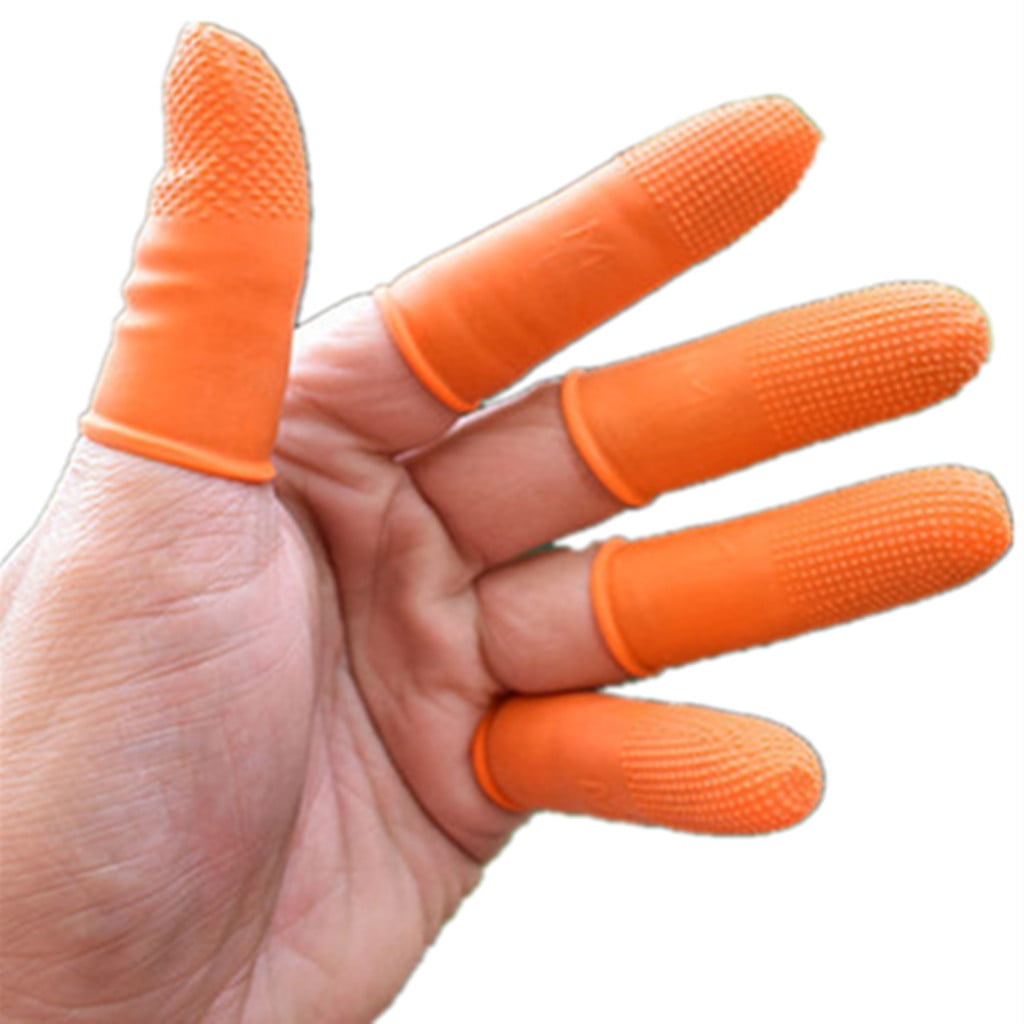 Byh 100pcs Waterproof Rubber Latex Finger Gloves for Dish Washing
