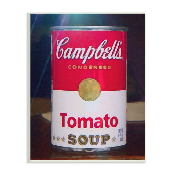 Stupell Industries Tomato Soup Can Still Life Modern Painting Graphic Art Unframed Art Print Wall Art, Design by Graffitee Studios