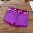 thumbnail image 6 of DPOIS Kids Girls 2 Piece Mermaid Scales Ballet Dance Sports Bra Crop Top with Shorts Rose Red 10, 6 of 7