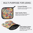 thumbnail image 3 of Yayeee Oven Mitts and Pot Holder Set of 4 Heat Resistant Kitchen Gloves Baking Hot Pad, Vibrant Flowers Pattern, 3 of 5