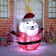 thumbnail image 4 of BSJJY 23.6In Lighted Pop Up Santa Claus Decorations, Pre-Lit Light Up 40 LED Warm White Lights, Battery Powered Collapsible Easily Metal Stand Easy for Xmas Indoor Outdoor Decor, 1PCS, 4 of 9