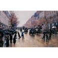 thumbnail image 2 of Jean Béraud 18x13 Gold Ornate Wood Frame and Double Matted Museum Art Print Titled - Boulevard Poissoniere in the Rain (1880), 2 of 4