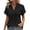 Black Top, variant on YUGYXL Womens Summer Tops V Neck Short Sleeve Shirts Casual Textured Eyelet Top Dressy Blouses White Top M