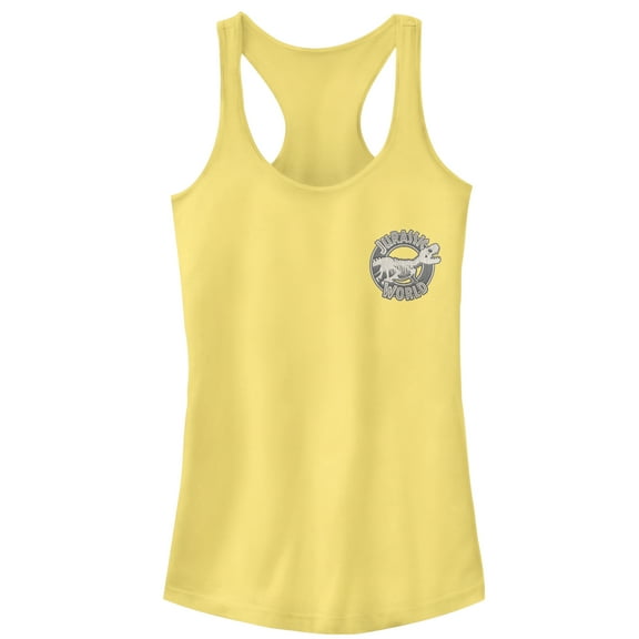 Junior's Jurassic World: Fallen Kingdom Skeleton Badge  Racerback Tank Top Banana 2X Large