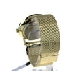 thumbnail image 4 of Mens Metal Shark Mash Mod Band Round Large Wrist Watch Gold Black, 4 of 4