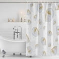 thumbnail image 3 of White Conch Coastal Shower Curtain, Waterproof Shower Curtains for Bathroom, Nautical Summer Beach Ocean Sea Washable Fabric Bathtub Curtain Set Bath Decor with 12 Hooks 72"x78", 3 of 8