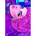 thumbnail image 3 of Pósteres de chicas de anime electrónico geniales de Cyberpunk, pintura en lienzo de neón e impresiones, arte de pared, imagen de dibujos animados para la pared de la habitación, decoración del hogar, 3 of 5