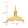 thumbnail image 2 of 14k Gold 3-d Whale Tail High Polish Charm 18x20mm Wide 4.6mm Thick Pendant Necklace for Women, 2 of 2