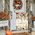 thumbnail image 3 of Fall Brown Daisy Floral Welcome Garden Flag 12 x 18 Inch, Autumn Thanksgiving Burlap Double Sided Small Flag Yard House Farmhouse Seasonal Holiday Patio Outside Decoration, 3 of 6