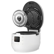CUCHEN CRS-FWK1040WUS | Dual Heating Pressure Rice Cooker 10 Cup (Uncooked) | High/Non-Pressure | Triple Power Packing | Easy Open Handle | Stainless Cover | Auto Steam Clean | White