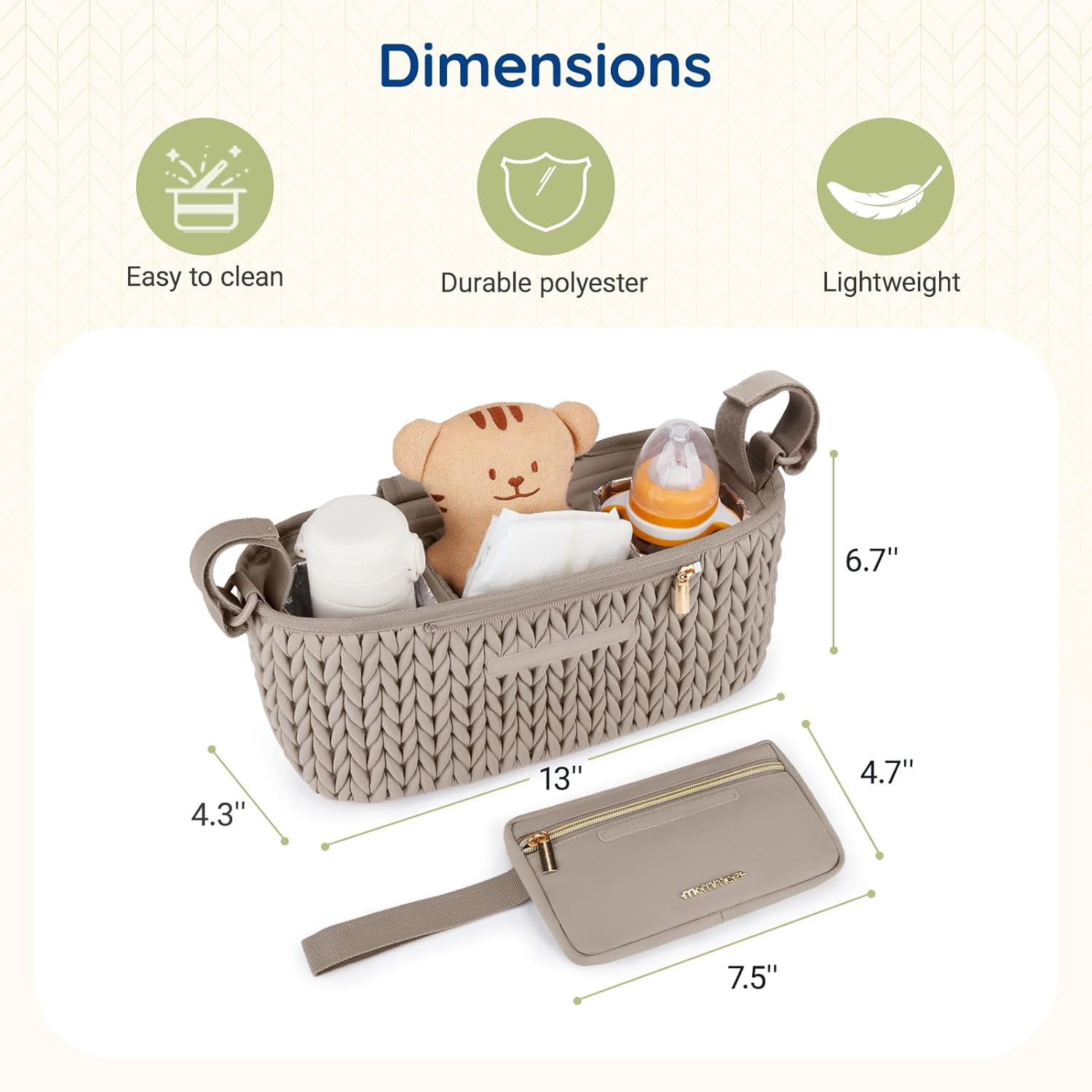 mommore Small Diaper Bag with Stroller Organizer with Insulated Pocket