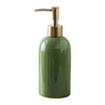 thumbnail image 3 of Portable Hand Liquid Pump Bottle, 420ml Refillable Bedroom Bathroom Kitchen Sink Ceramic Empty Soap Dispenser for Lotion, Body Wash, Dish Soap , Green, 3 of 9