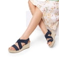 thumbnail image 5 of DREAM PAIRS Womens Platform Espadrilles Wedge Sandals, Slip on Elastic Ankle Strap Sandals for Women Casual Dressy Summer, 5 of 6