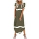 thumbnail image 1 of Vestidos de Verano de Mujer Casual Cuello Redondo Bolsillos de Manga Corta Impresión Vestido Largo, Vestido Ligero de Poliéster para Diario, Fiesta Y Primavera, 1 of 6