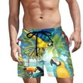 thumbnail image 2 of Men Swimming Shorts Compression Liner Swim Trunks Swimwear Bathing Suits Beach Wear Swim Suits Yellow S, 2 of 4