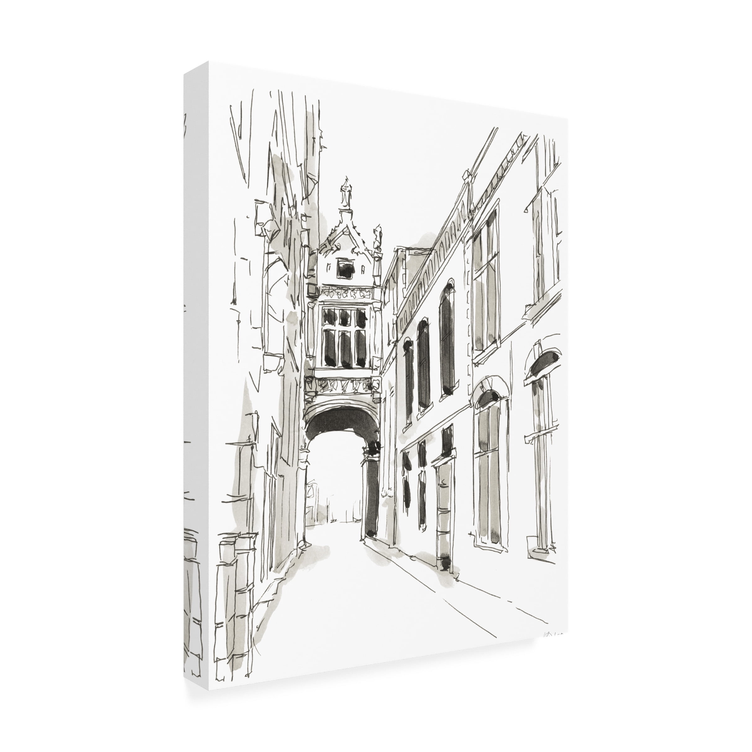 Ethan Harper 'Pen And Ink Travel Studies III' Canvas Art