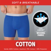 Underwear Boxer Briefs, 10-Pack, Super Value Boxer Briefs, Moisture-Wicking