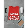 thumbnail image 3 of Symbol Of Youth Defiance Quote Men Red T-Shirt, Male Large, 3 of 4
