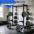 thumbnail image 2 of 110LB Olympic Bumper Plate Set - 2 Inch Steel Insert Black Rubber Weights for Weight Lifting, Strength Training & Home Gym, 2 of 6
