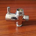 thumbnail image 3 of Diverter Valve, Male G1/2; Brass Faucet T Adapter Chrome Bathroom Shower Faucet Accessories Water Diverter 3 Way Fill Valve Male, 3 of 5