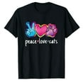 thumbnail image 1 of AALJY Paix Amour Chats Mignon Chaton Amoureux Patte Chat T-Sh, 1 of 5