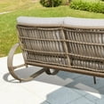 thumbnail image 6 of Ulax Furniture Patio Aluminum Loveseat Wicker 2 Person Bench Outdoor Sofa Chair with Olefin Cushions, 6 of 8