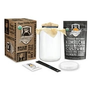 Kombucha Essentials Kit - ORGANIC SCOBY - Brew kombucha at Home