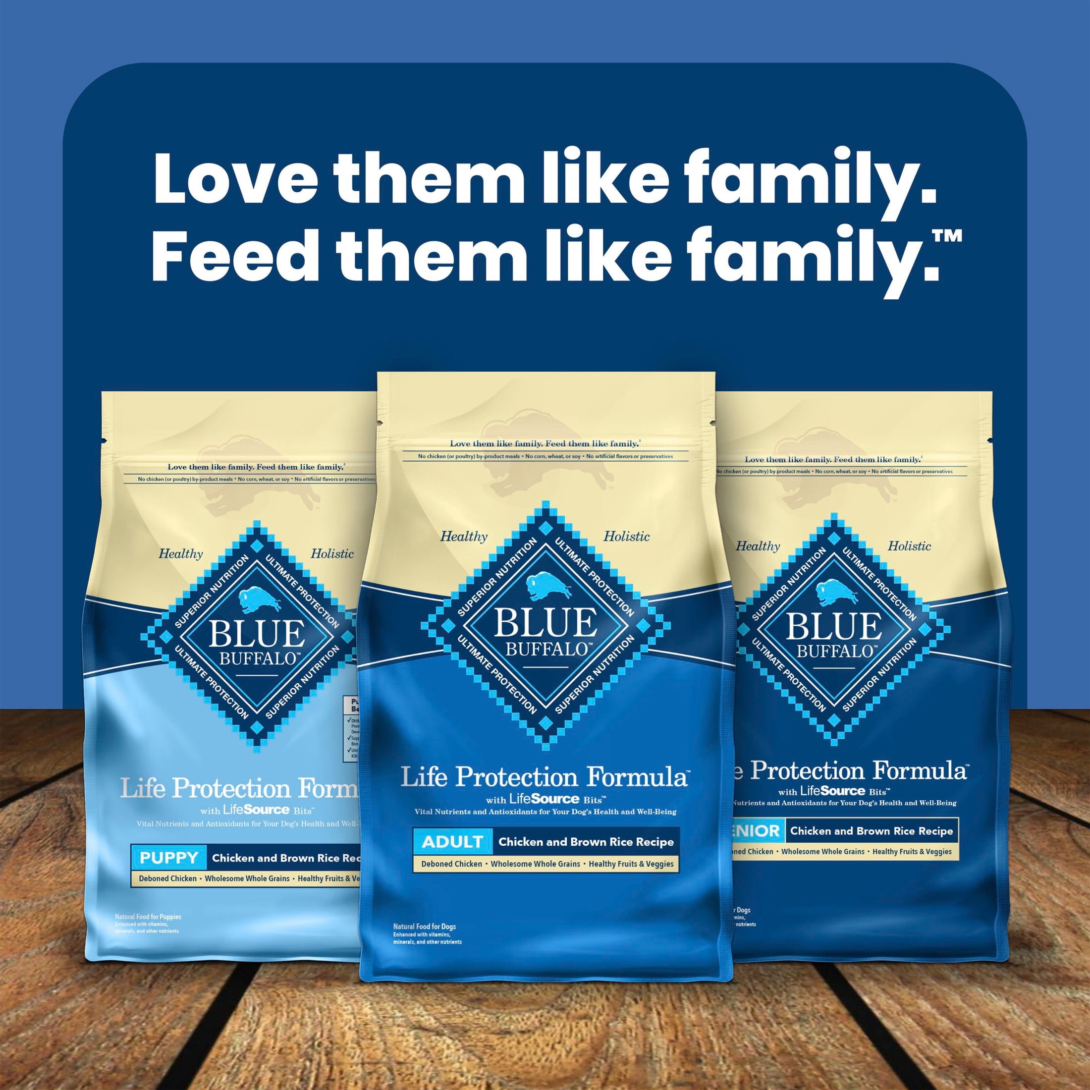 Blue Buffalo Life Protection Formula Large Breed Dry Dog Food, Chicken & Rice, 15lb Bag