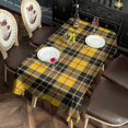 thumbnail image 2 of Yellow Black and Red Checkerboard Checkered Rectangle Tablecloth 60"x102",Waterproof Polyester Rectangle Table Cloth, Wipeable Spillproof Polyester Tablecloth for Dining, Camping, Indoor and Outdoor, 2 of 6