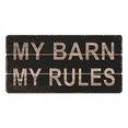 thumbnail image 1 of My Barn My Rules Wooden Sign Wall Decor, 1 of 1