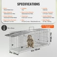 thumbnail image 5 of KFFKFF Live Capture Animal Trap 31" x 10" x 12",  Galvanized Iron Live Animal Cage Trap, Collapsible Design with Carry Handle for Rabbits, Feral Cats, Squirrels, Raccoons, 5 of 9