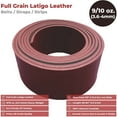 thumbnail image 2 of ELW 9-10 oz. 3.6-4mm Burgundy Straps, Belts, Strips 3.5"x72" 8.9x283cm - Belt Grade Latigo Leather for Cowhide Heavy DIY Craft - Pet Collars, Blanks, Accessory, Jewelry, Key Chains, 2 of 9