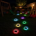 thumbnail image 4 of Solar Powered Paw Print Path Light, Waterproof Outdoor Paw Shaped Decorative LED Lamp, Warm White Colorful Garden Light, Lawn Ornament for Garden Patio Yard, 4 of 6