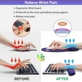 thumbnail image 4 of -in- Mouse Pad with Wrist Rest Set Wrist Support Mouse Pad+Keyboard Gel Wrist Rest+Cup Pad Ergonomic Mouse Pad Relieving Wrist Pain Base Computer Mouse Pad for Home Office Games Galaxy, 4 of 7