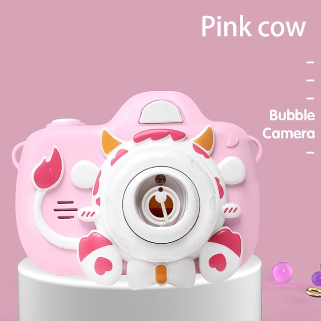 HUASHENG Children's Bubble Camera Toy Cat Cute Cow Bubble Machine Bubble Blowing Toy