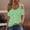 Green plus size cold shoulder tops a1, variant on Women Plus Size V Neck Cold Shoulder Tops Knot Front Casual Blouses Solid Basic Tee Shirts Beach Vacation Summer Fashion Clothes, Sky Blue 3XL