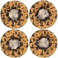 thumbnail image 2 of Shower Caps,Orange Witch Hat Halloween Pattern Waterproof Shower Cap for Women 4 Pieces,Double Reusable Hair Cover for Shower PEVA Elastic Stretch Hem, 2 of 7