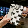 thumbnail image 4 of Designed for iPhone Case,Cute Grid Love Heart Pattern Silicone Camera Lens Protection Shockproof Cover Phone Case (iPhone 13 Pro,White), 4 of 5