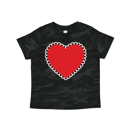 

Inktastic Valentine s Day Red Lace Heart Boys or Girls Toddler T-Shirt