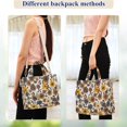 thumbnail image 4 of FORMRS Womens Corduroy Tote Bag Crossbody Shoulder Handbag with Pocket, Brown Flowers, 4 of 7