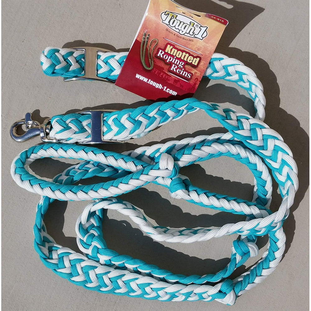 Tough 1 Knotted Roping/Barrel REINS Scissor SNAP & Conway Buckle