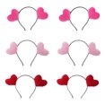 thumbnail image 1 of 6 Piezas Diadema con Forma de Corazón Diadema Accesorios para el Cabello para Celebraciones de Fiestas de Disfraces de San Valentín, 1 of 5