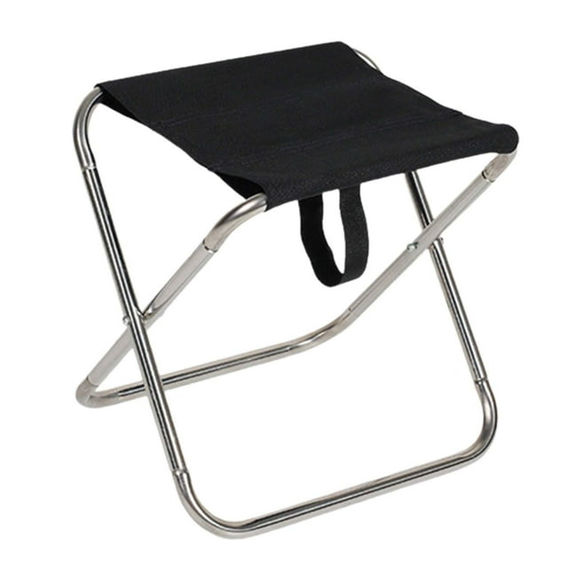 Taburete de camping Sunnimix Silla de pesca plegable Portátil Negro